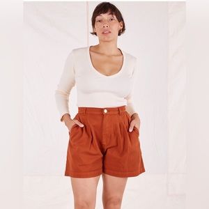 Big Bud Press trouser shorts! Never worn, sold out online in burnt terra cotta.